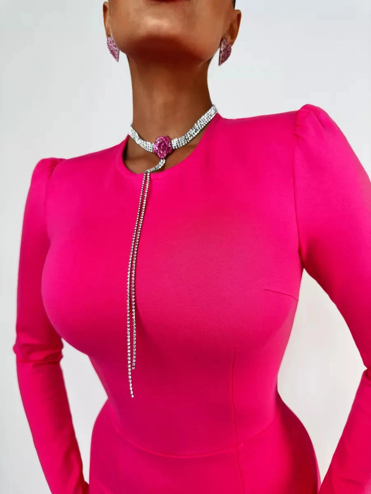 Fuchsia Midi Dress