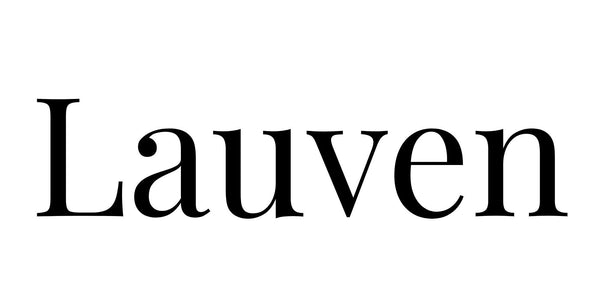Stylized text displaying the word 'Lauven' in elegant font on a white background.