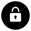 Minimalistic black icon representing a cloud with a download arrow, symbolizing cloud storage and data retrieval.