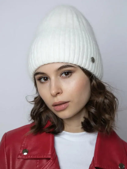 Snowfall Angora Beanie