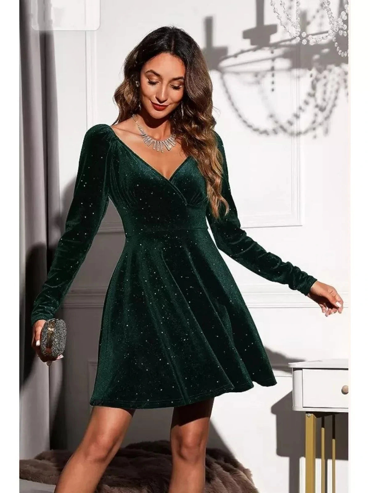 Emerald Mini Dress