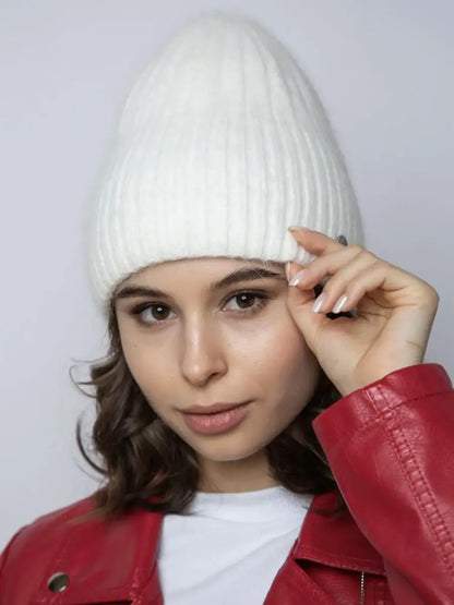 Snowfall Angora Beanie