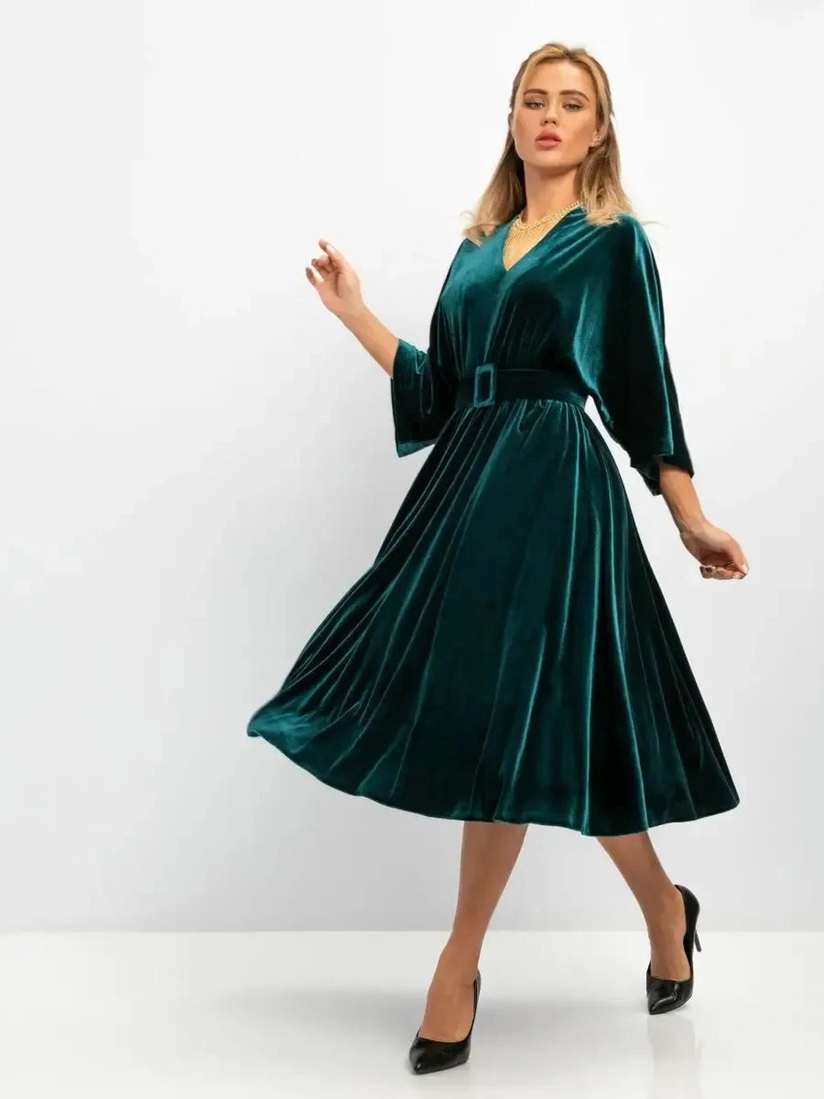 Emerald Midi Dress