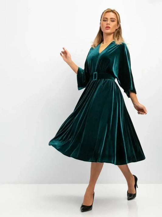 Emerald Midi Dress