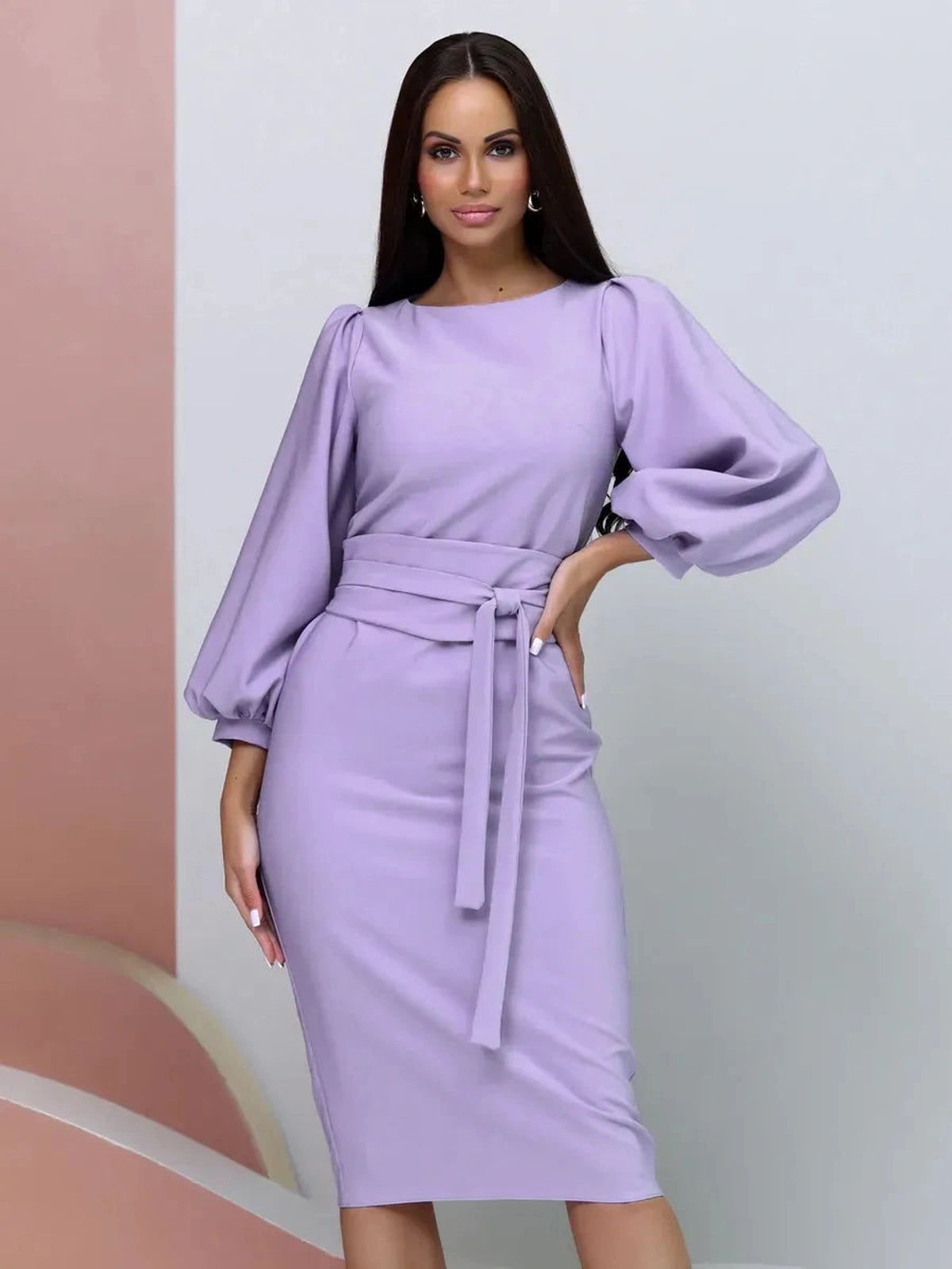 Lilac Midi Dress