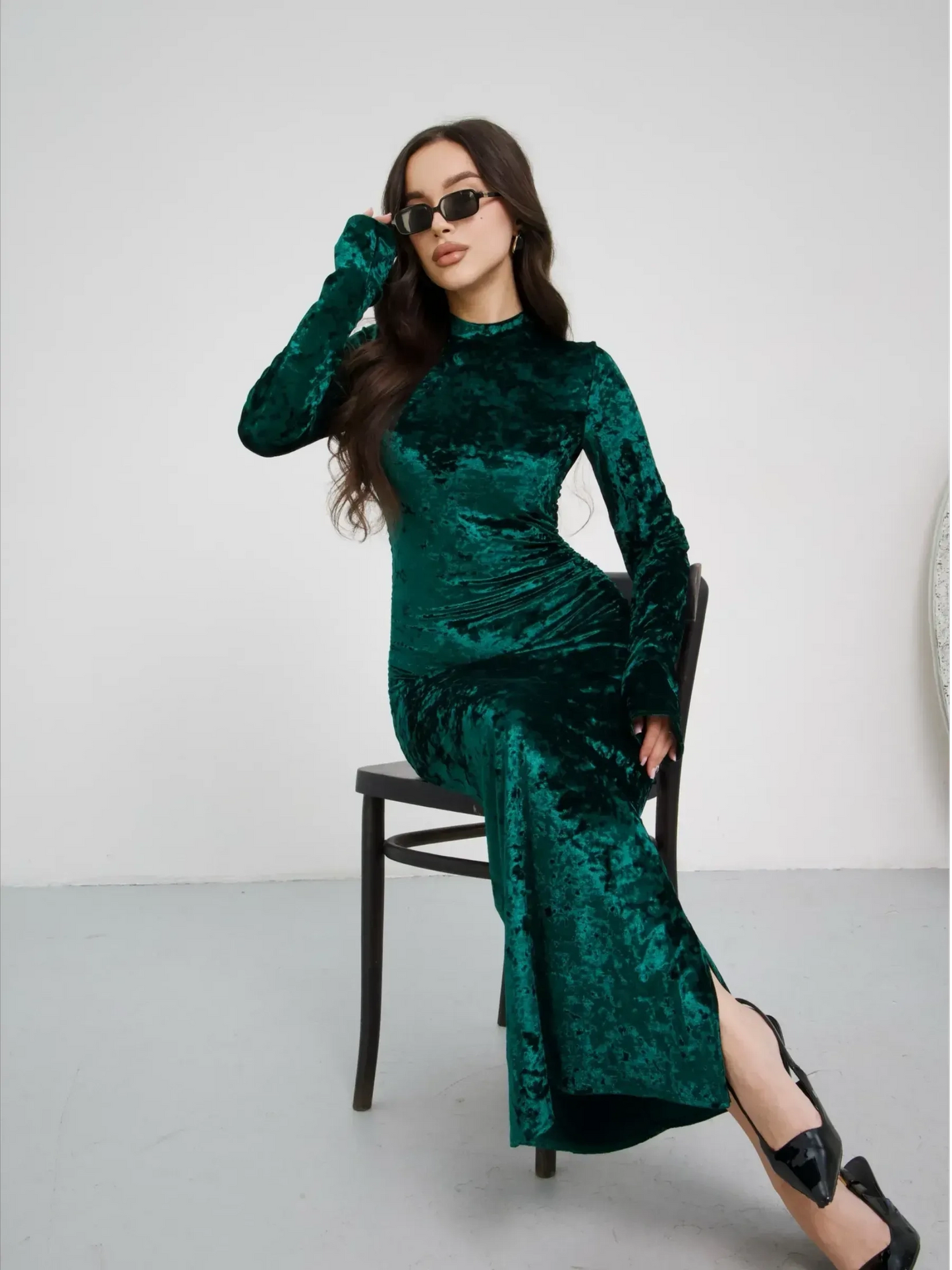 Emerald Midi Dress