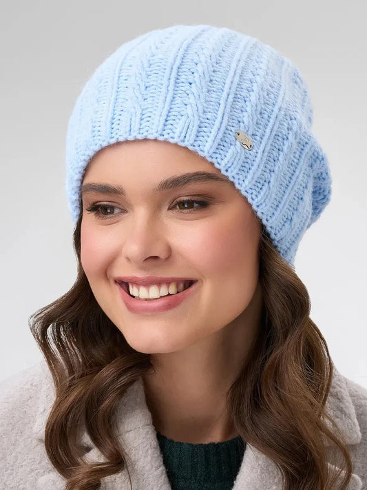 Sky Blue Knitted Beanie Hat