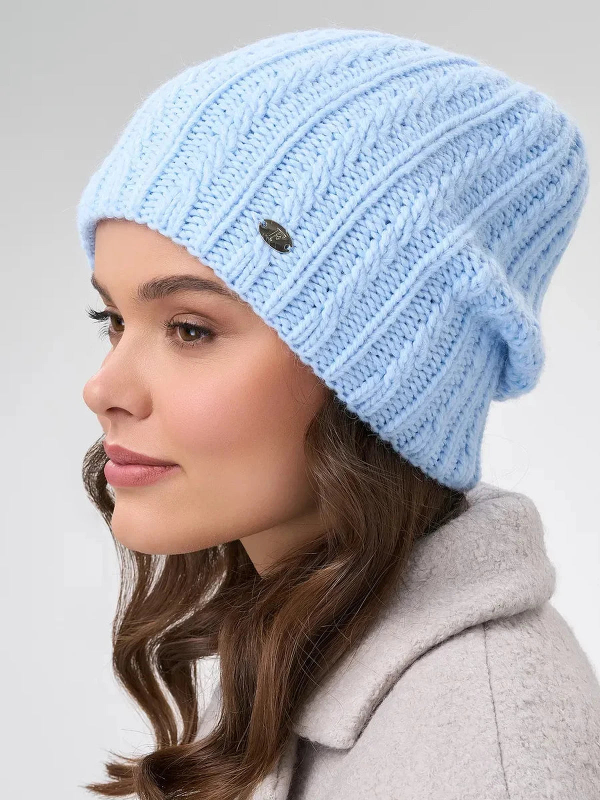 Sky Blue Knitted Beanie Hat