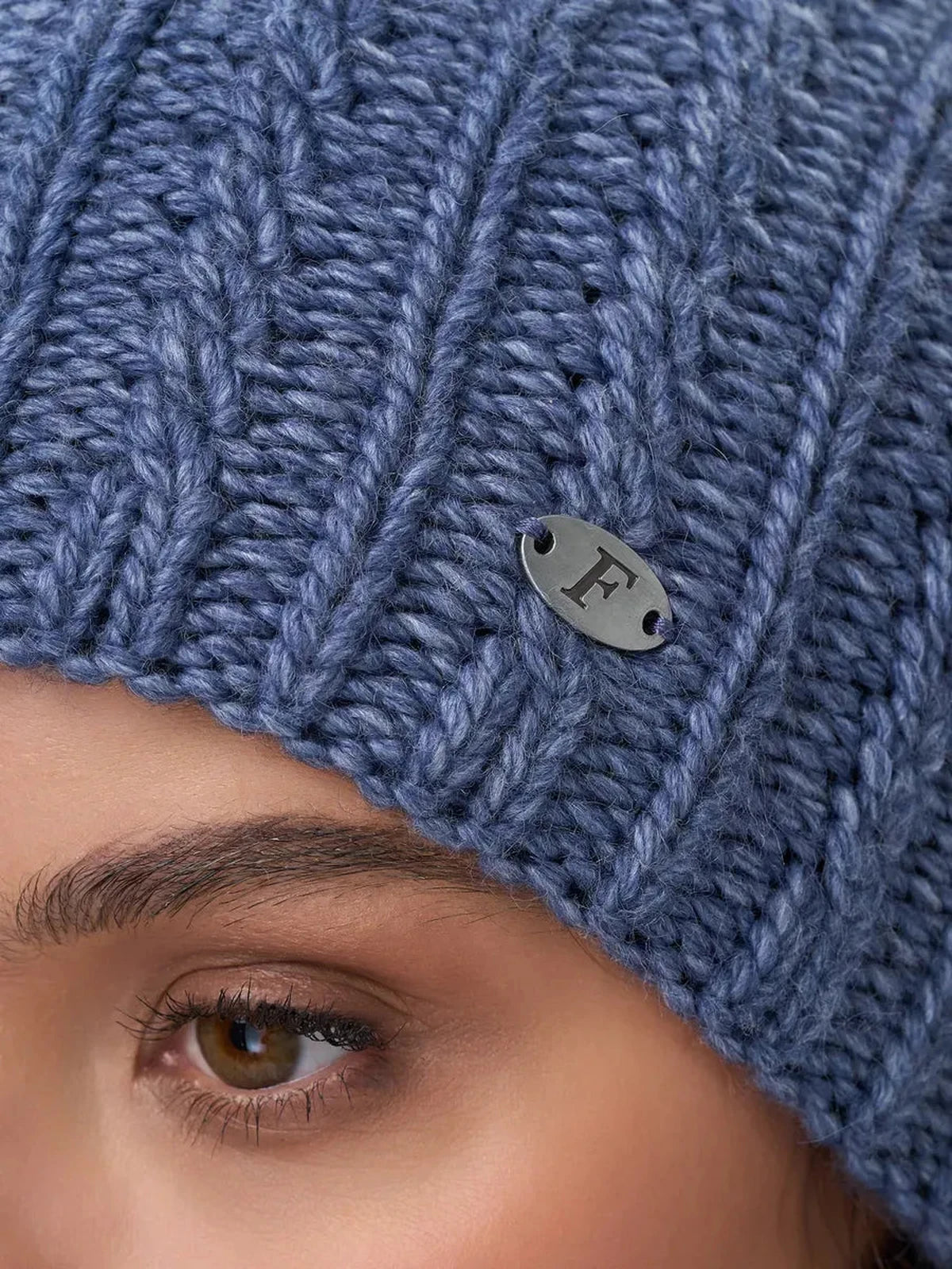 Denim Knitted Hat