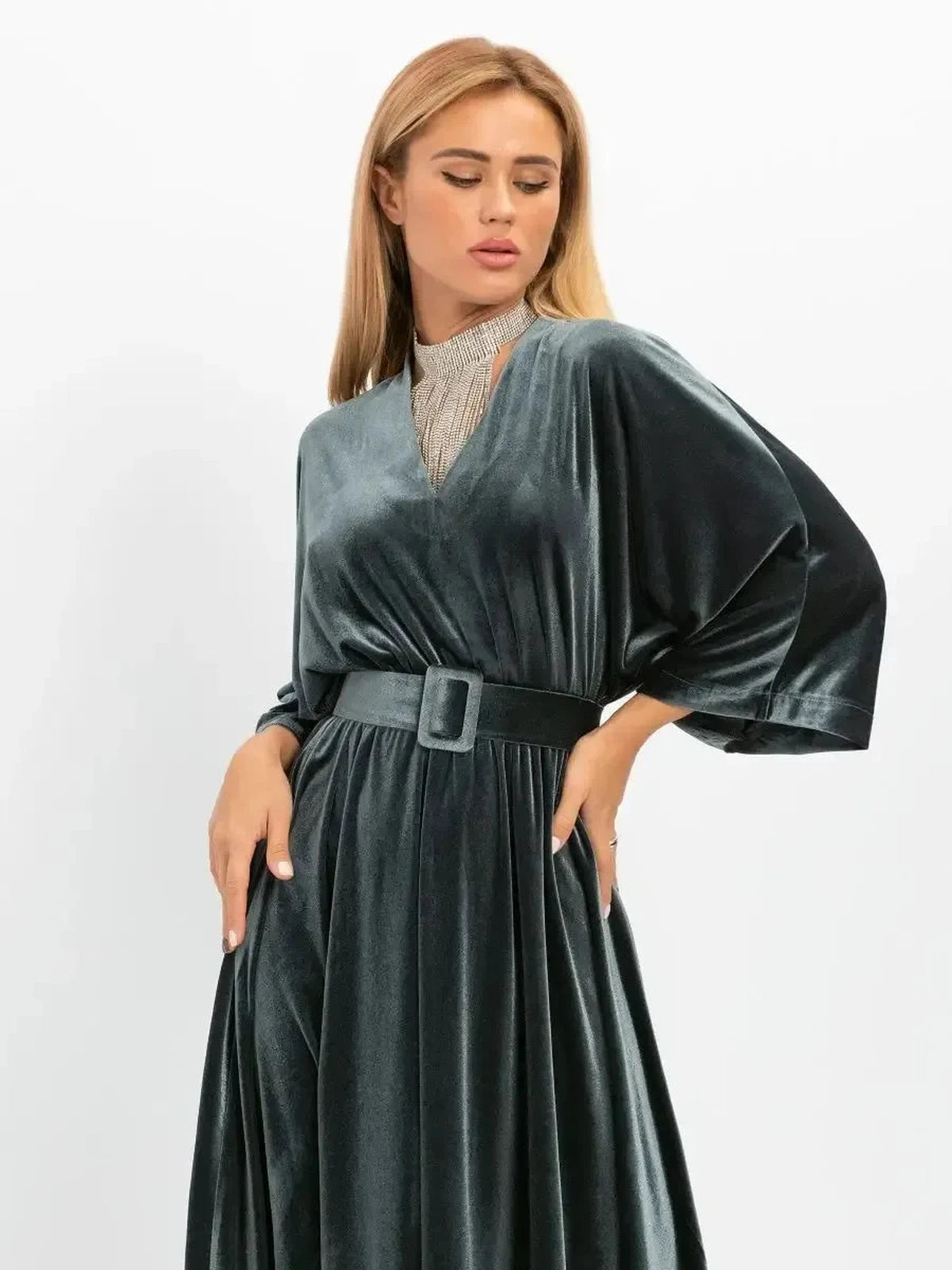Graphite Midi Dress