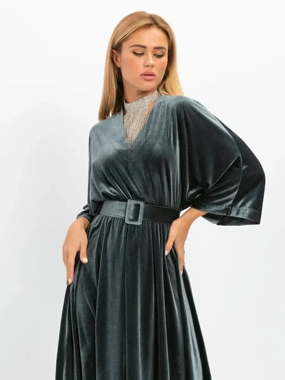 Graphite Midi Dress