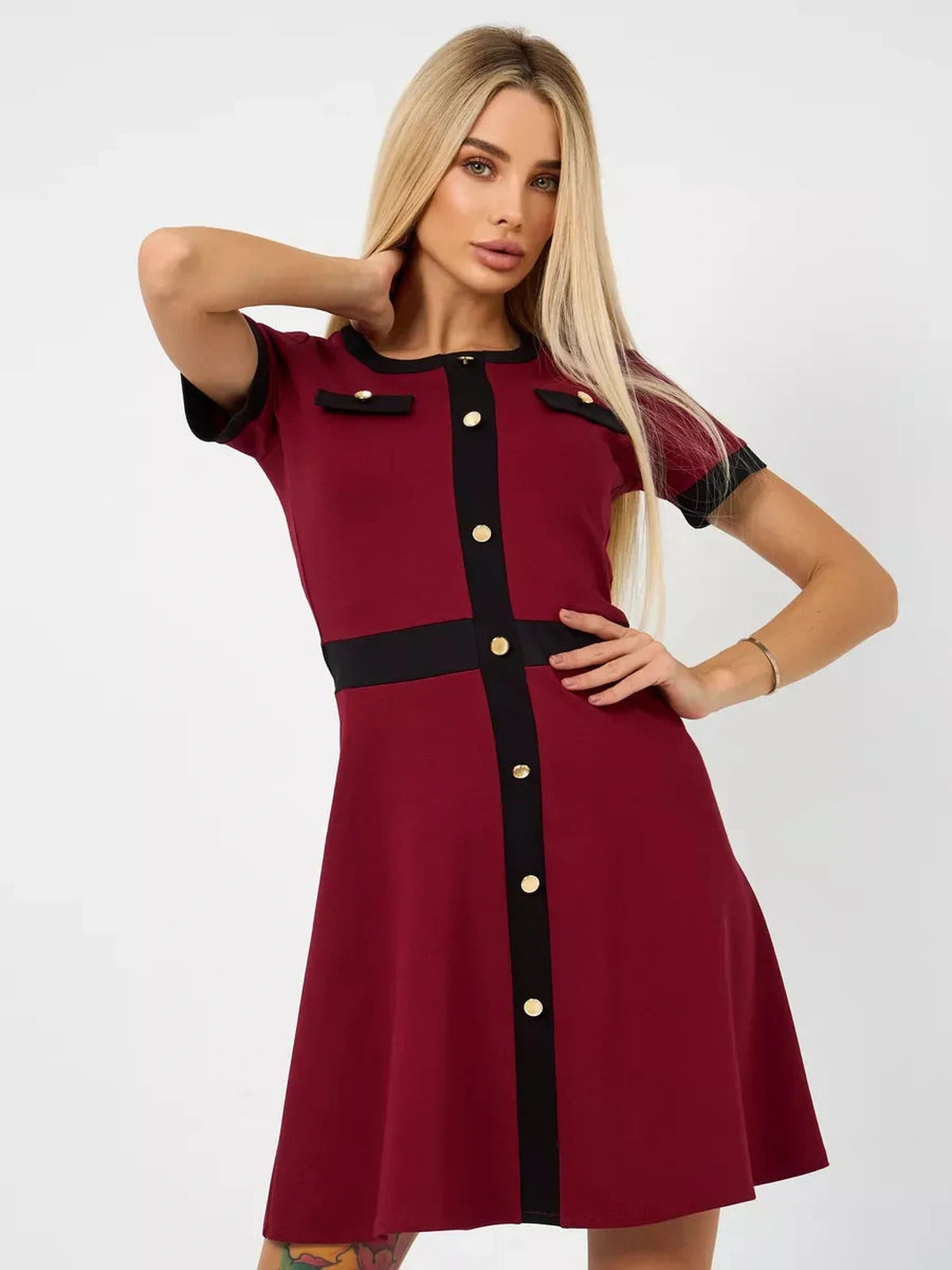 Burgundy Mini Dress