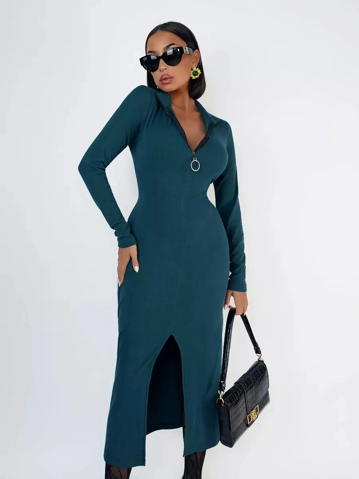 Emerald Midi Dress