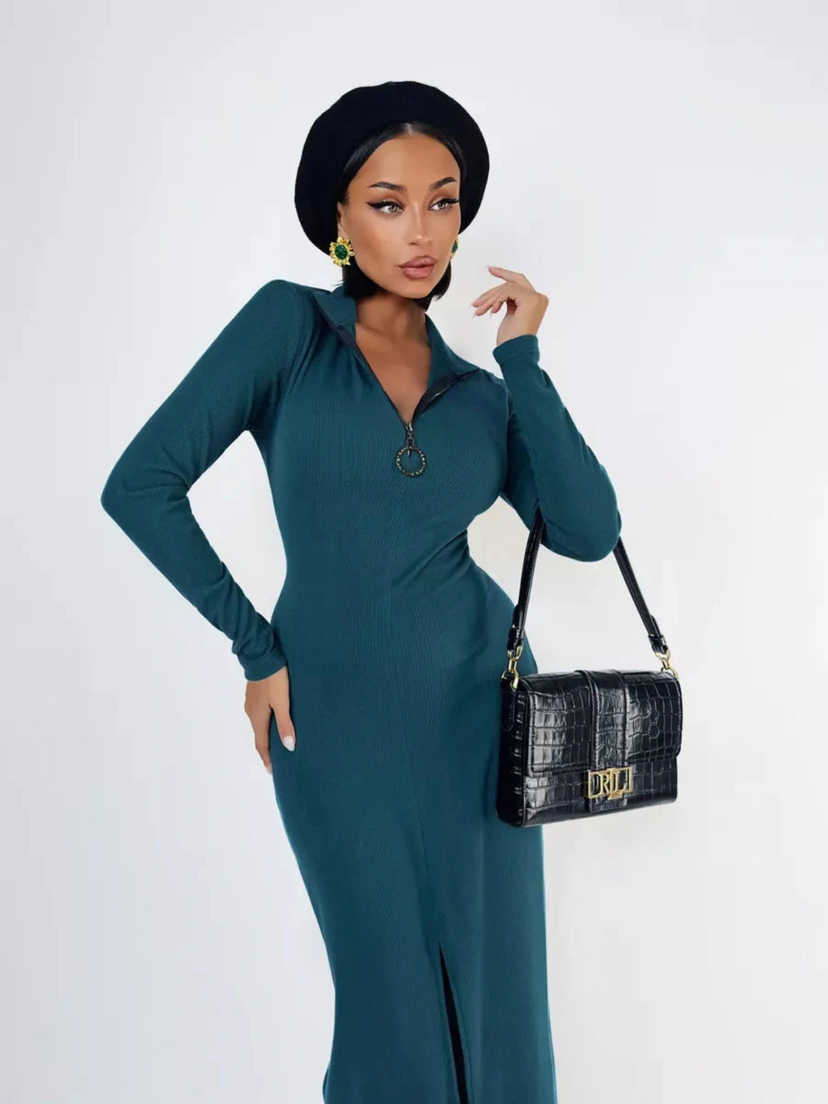 Emerald Midi Dress