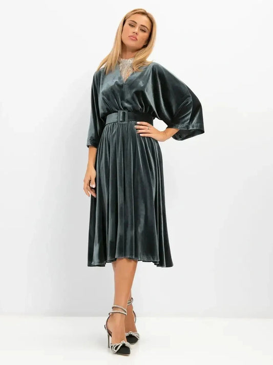 Graphite Midi Dress
