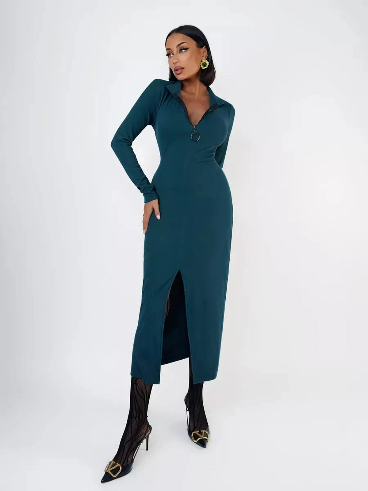 Emerald Midi Dress