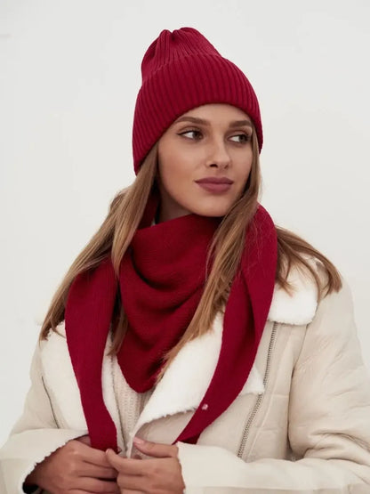 Crimson Beanie & Scarf Set