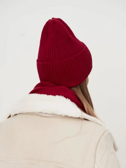 Crimson Beanie & Scarf Set