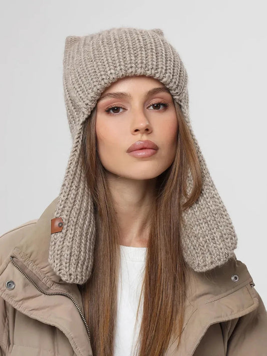 Taupe Knitted Hat