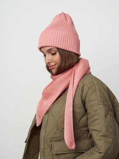 Peach Blossom Beanie & Scarf Set