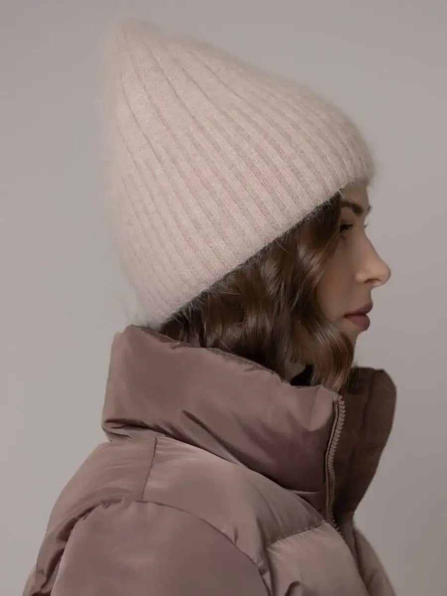 Cocoa Angora Beanie