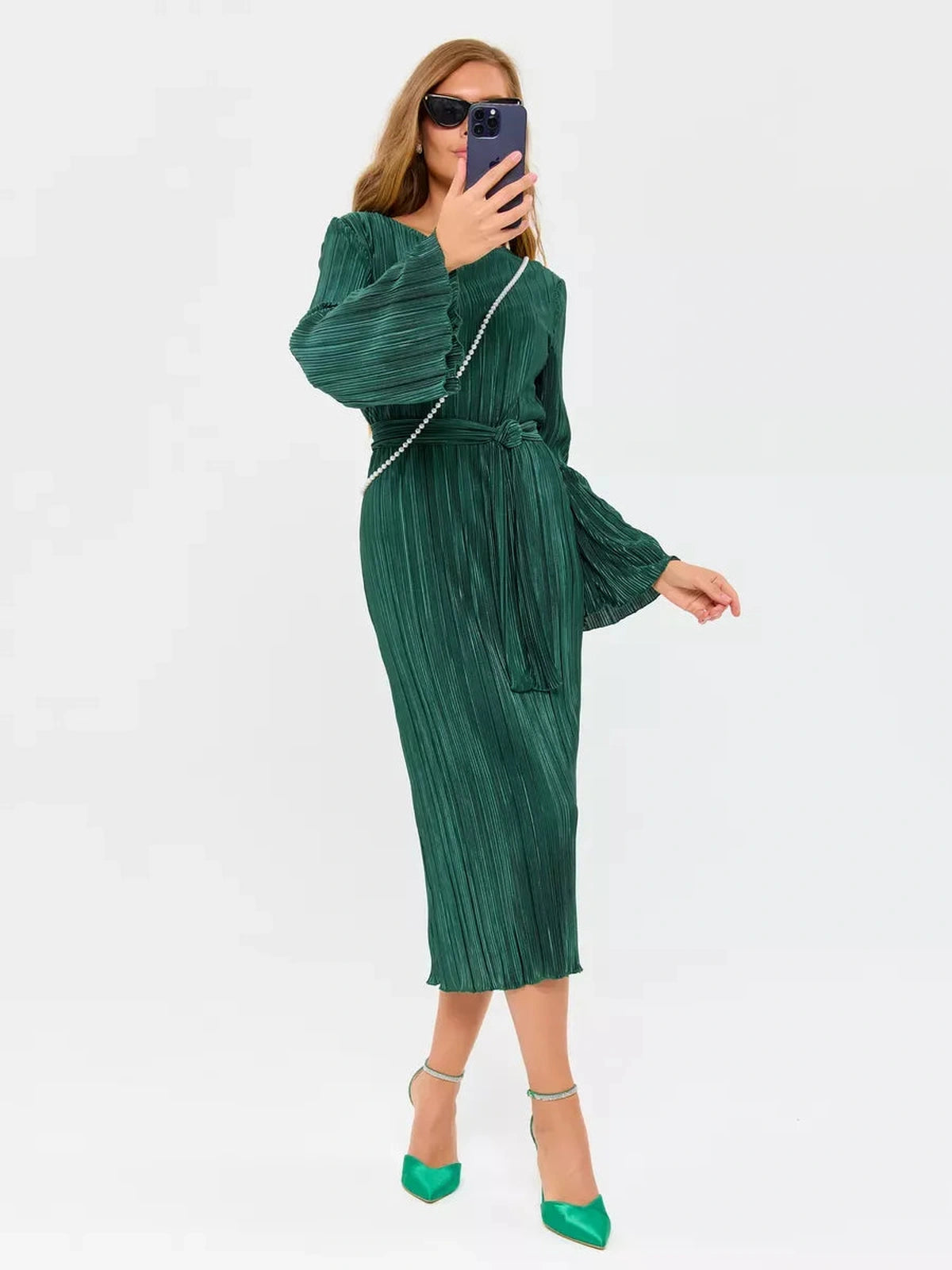 Emerald Midi Dress