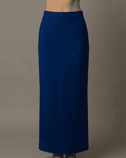 Cobalt Maxi Skirt by Lauven - High-waisted design with a sleek silhouette and elegant finish.