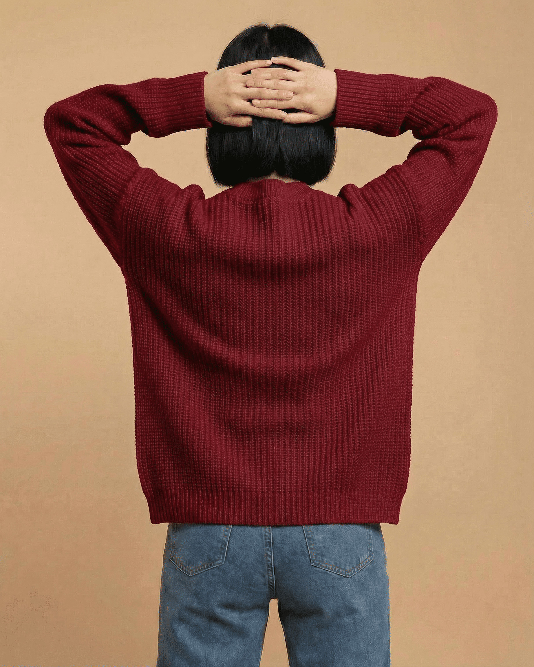 Merano Cardigan by Lauven, showcasing a cozy loose fit and V-neck design, perfect for stylish layering.