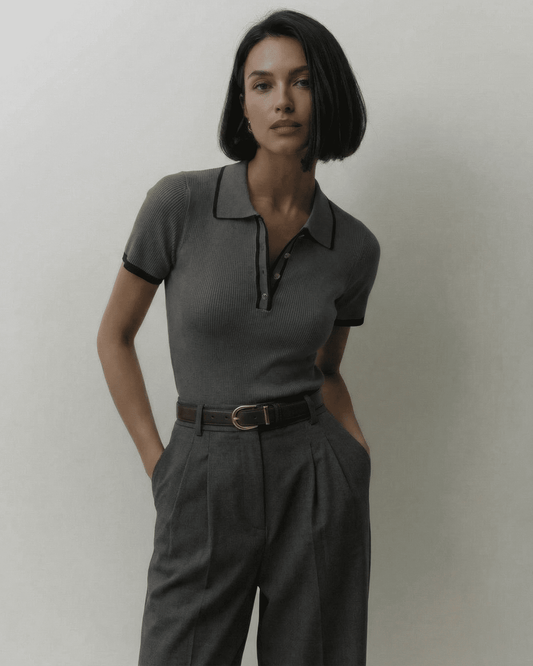 Oslo Polo Shirt from Lauven featuring modern slim fit with refined contrast trim and breathable fabric.