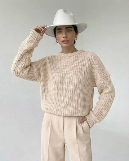 Sahara Sweater by Lauven - Textured knit with relaxed fit, offering lightweight warmth and sophistication.