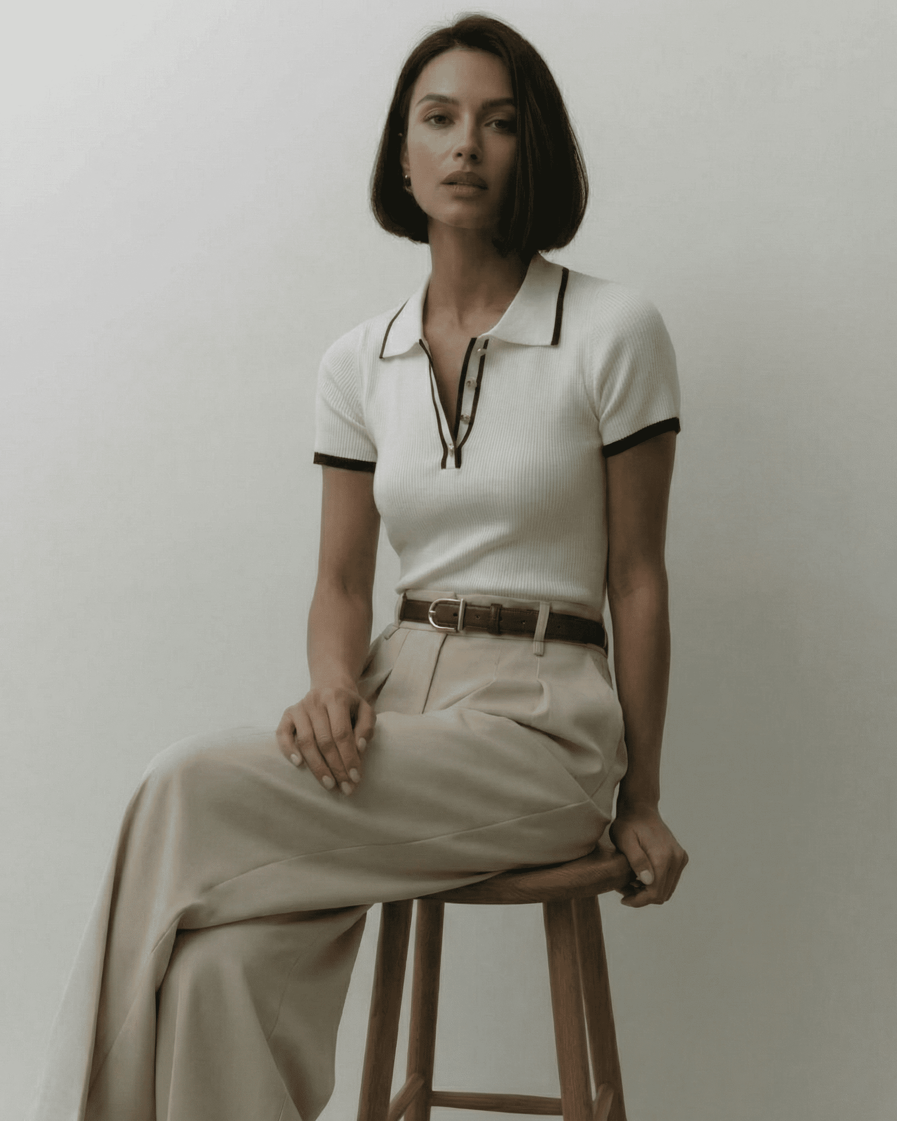 Siena Polo Shirt by Lauven, refined slim fit with modern contrast detail, perfect for a polished look.