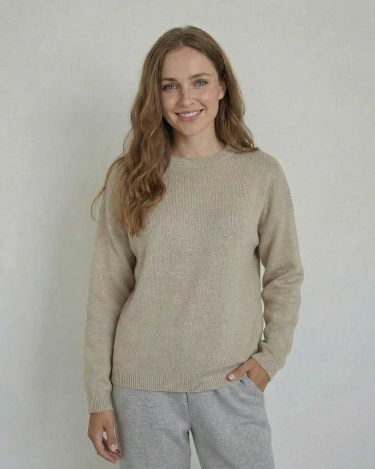 Siena Pullover by Lauven, soft wool knit pullover sweater in a relaxed fit, perfect for everyday elegance.