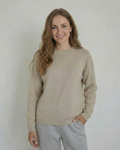 Siena Pullover by Lauven, soft wool knit pullover sweater in a relaxed fit, perfect for everyday elegance.