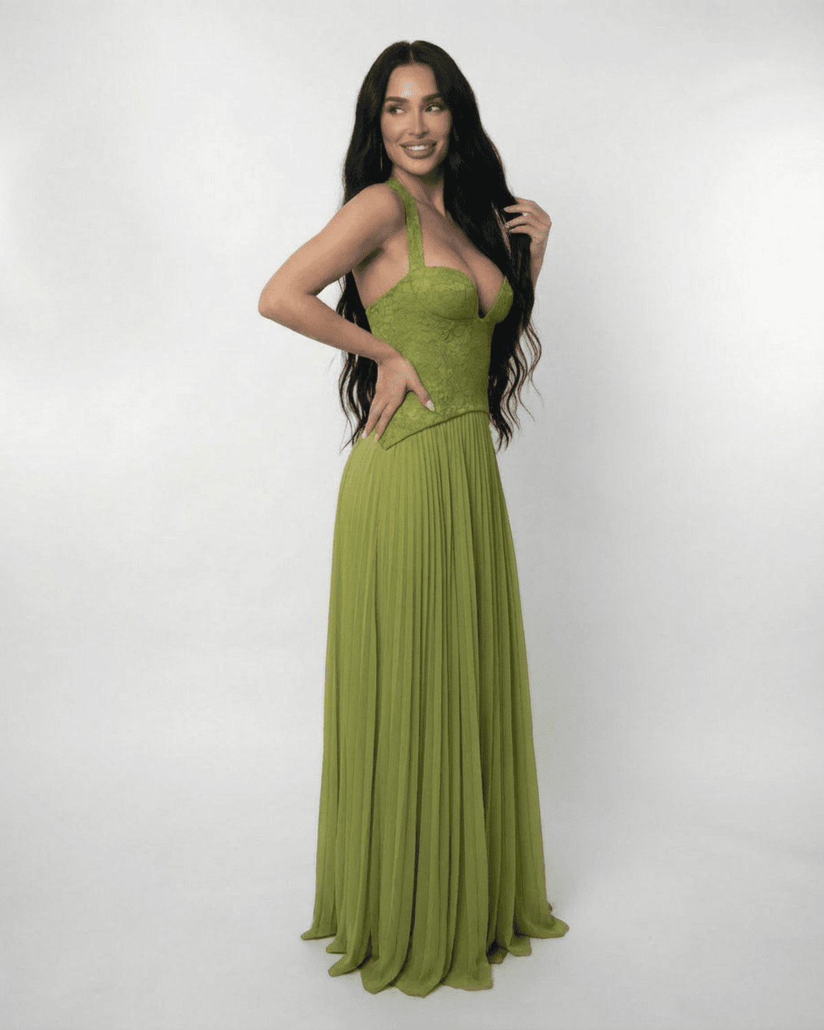 Women's Olive Maxi Dress Lace, Elegant, Formal, Evening, Wedding Guest Verdant Maxi Dress Lauven Women's Olive Maxi Dress Lace, Elegant, Formal, Evening, Wedding Guest Verdant Maxi Dress Lauven