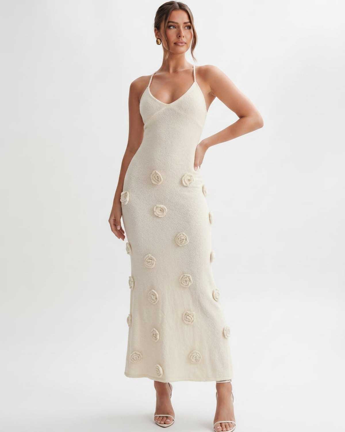 Vestido Midi Rosette