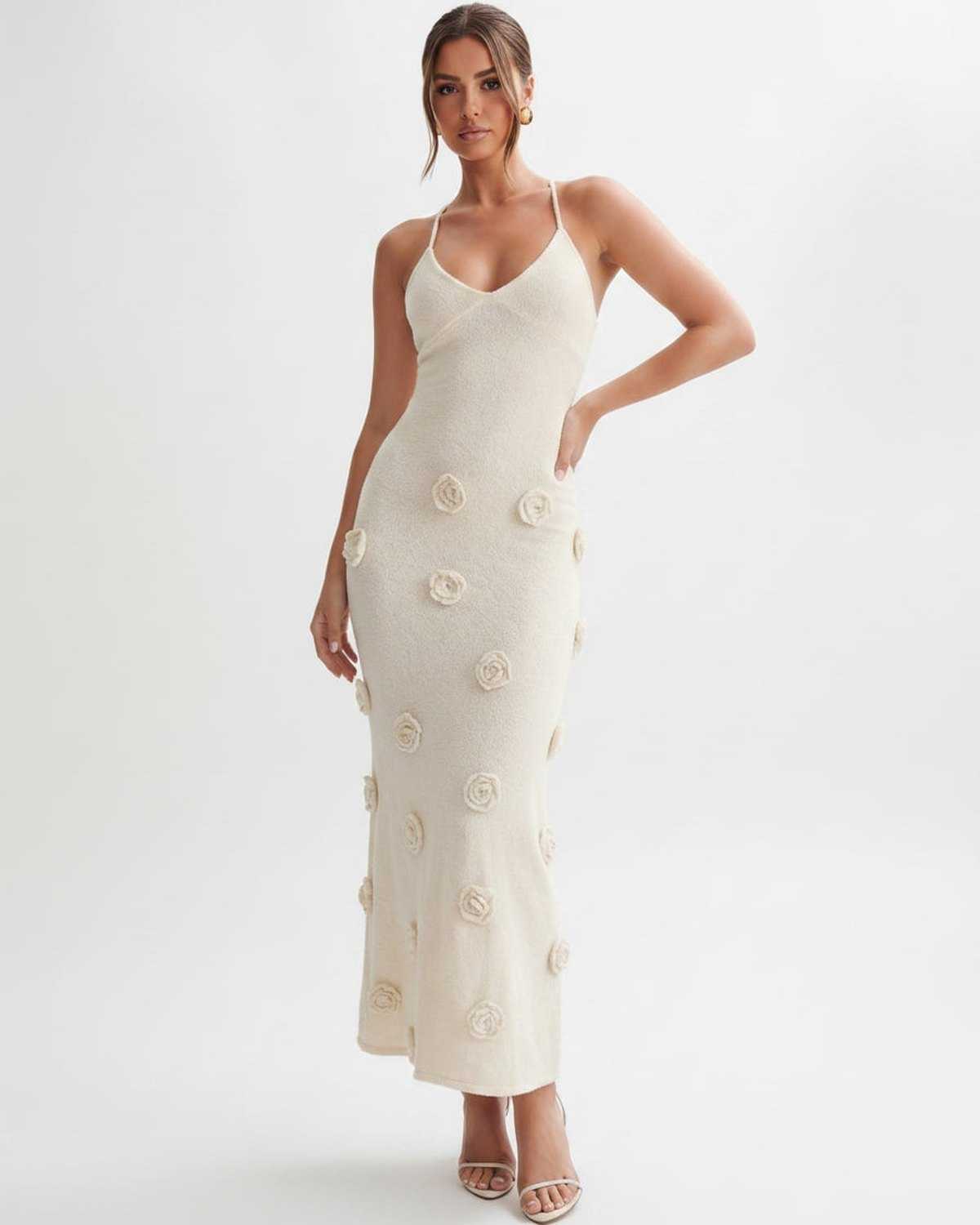 Vestido Midi Rosette