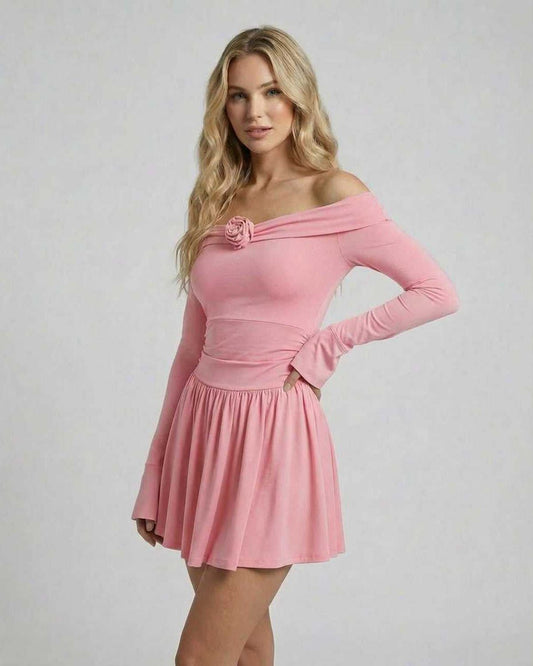 Rosette Mini Dress