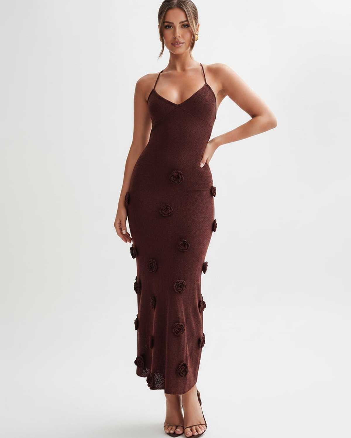 Vestido Midi Rosette