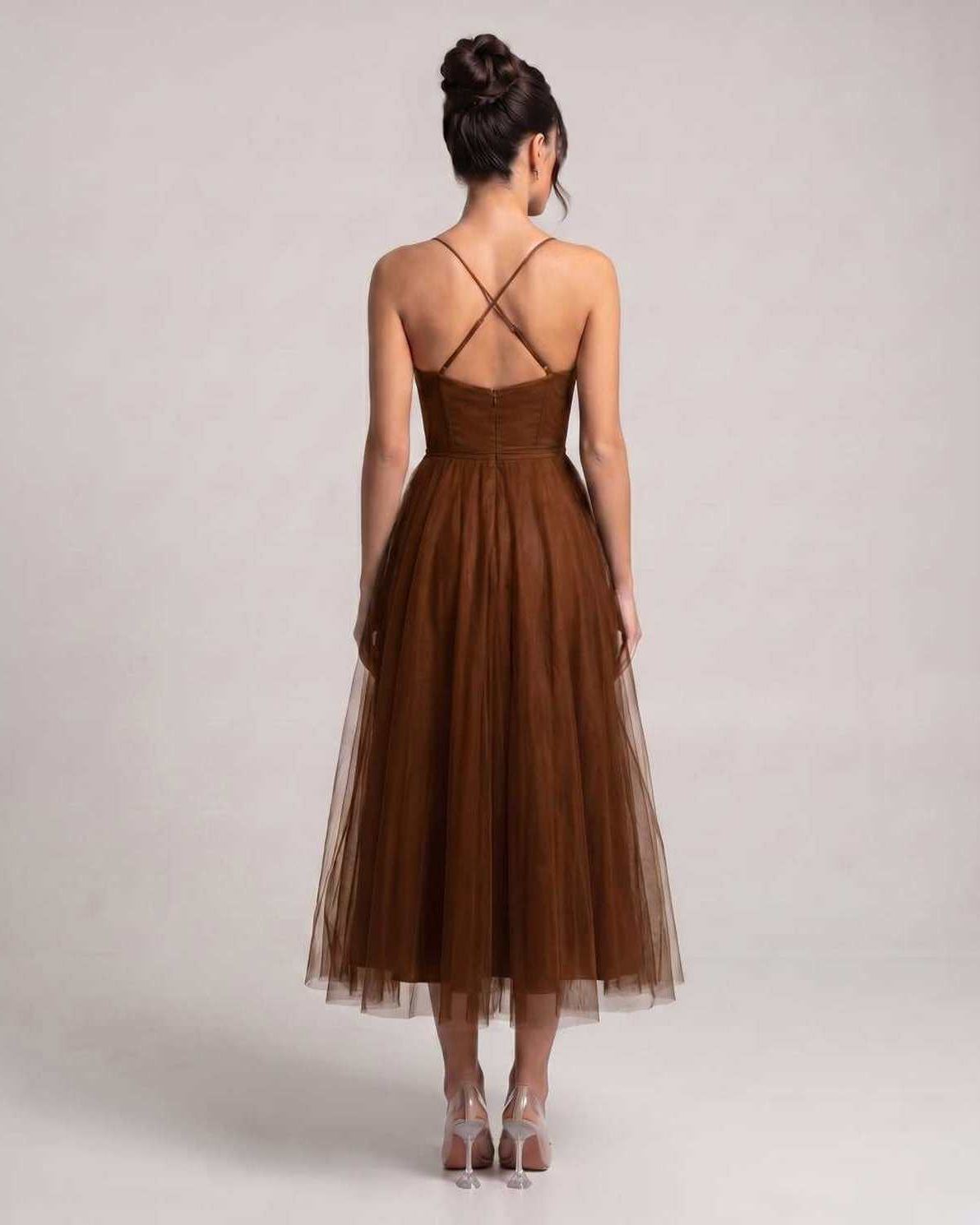 Elara midi-jurk