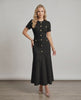 Aureline Maxi Dress by Lauven, featuring textured knit, round neck, and gently flared hem for a chic, refined look.