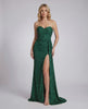 Elaris Maxi Dress, emerald green sequin, strapless, bodycon silhouette, Lauven brand