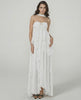 Clariona Maxi Dress by Lauven – Strapless ankle-length gown with ruffle detail for elegant occasions.