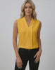 Solara Top – Elegant sleeveless V-neck yellow top by Lauven, perfect for modern dressing and enhancing your style.