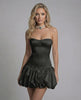 Midnight Mini Dress by Lauven - Black strapless bodycon mini dress with backless detail and flared bottom.