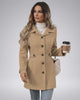 Milano Jacket by Lauven – Women’s beige jacket with slim fit tailored design and defined waist.