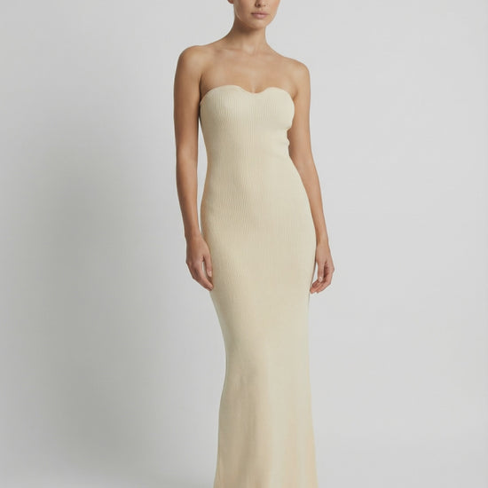 Aurora Maxi Dress by Lauven - Strapless slim fit ankle-length dress in a soft blend fabric.
