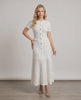 Aureline Maxi Dress, textured knit, round neck, refined silhouette, Lauven brand, elegant, modern style.