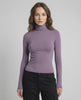 Nova Long Sleeve by Lauven - Women’s long sleeve lilac top with high round neck and a slim fit design.