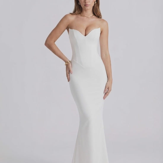 Monaco Maxi Dress featuring a sweetheart neckline, mermaid silhouette, and elegant design by Lauven.