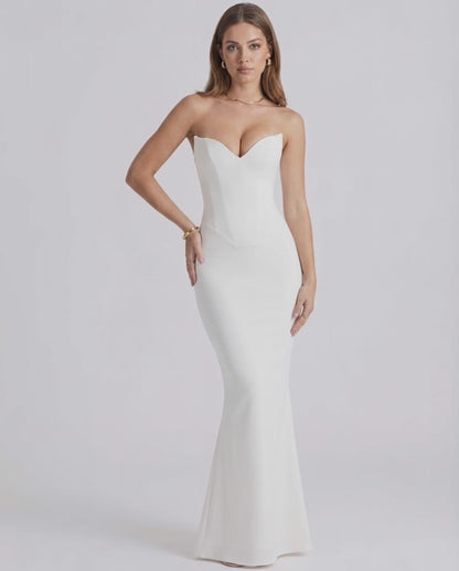 Monaco Maxi Dress featuring a sweetheart neckline, mermaid silhouette, and elegant design by Lauven.